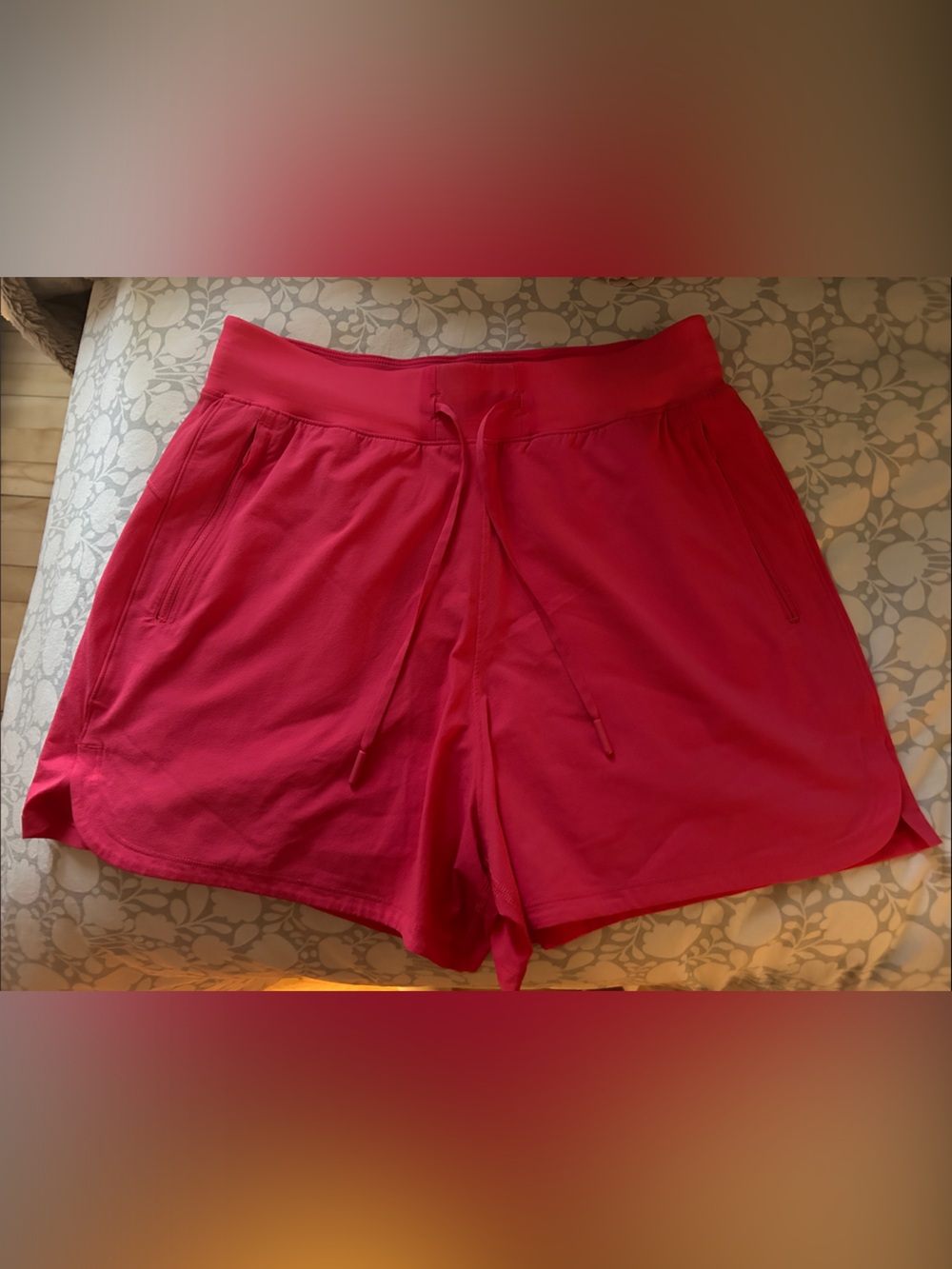 lululemon athletica Bright Pink Drawstring Athletic Shorts